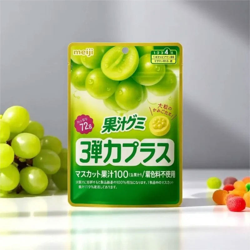 Meiji Kajyu Fruit Gummies Elastic Plus - Muscat