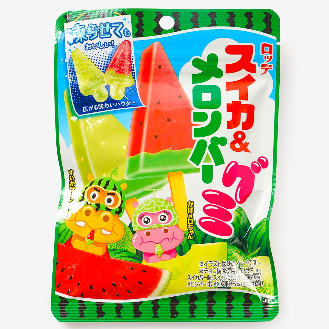 Lotte Watermelon & Melon Bar Gummies