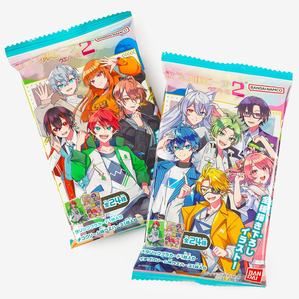 Colorful Peach Strawberry Cream Wafer With Card