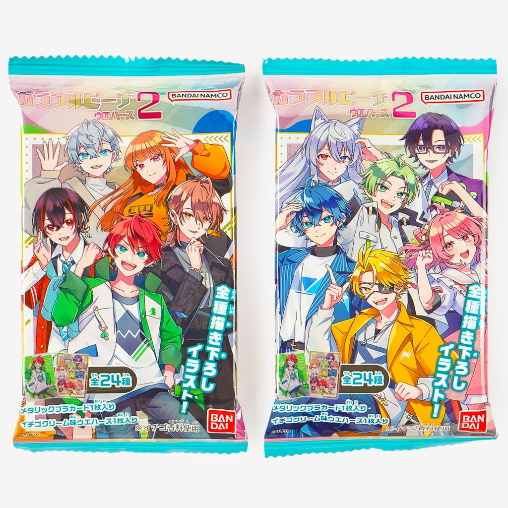 Colorful Peach Strawberry Cream Wafer With Card