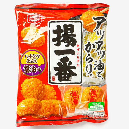 Kameda Age Ichiban Fried Rice Crackers - Honey Soy Sauce