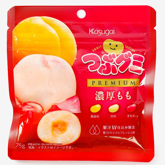 Kasugai Tsubu Gummy Premium Candy - Rich Peach