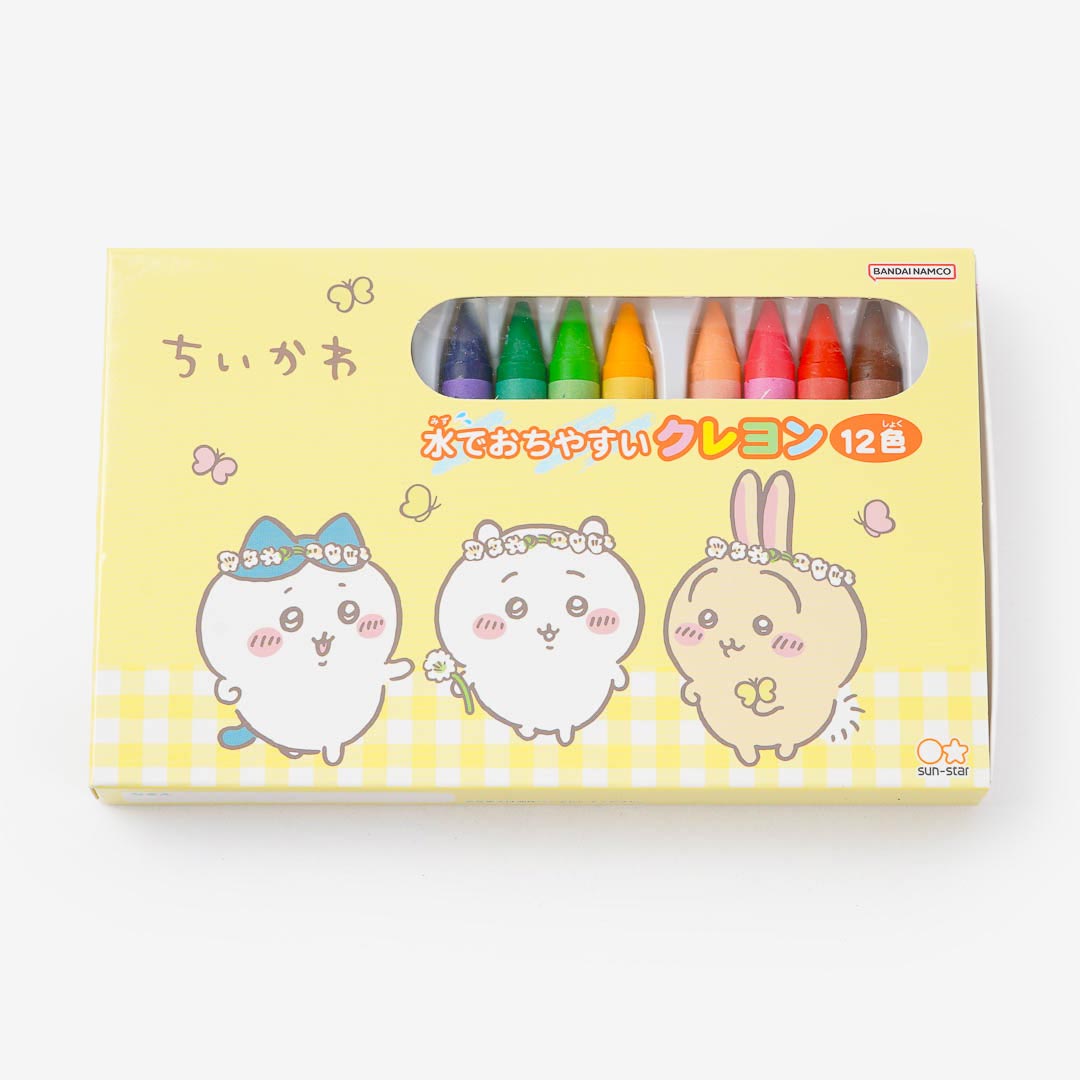 Chiikawa Springtime Buddies 12-Color Crayon Set