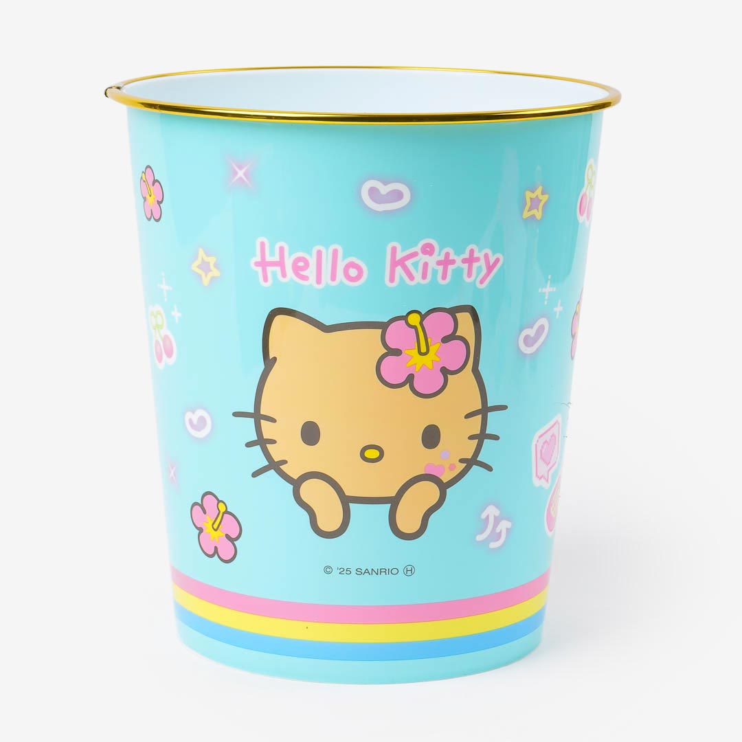 Hello Kitty Summer Tan Wastebasket