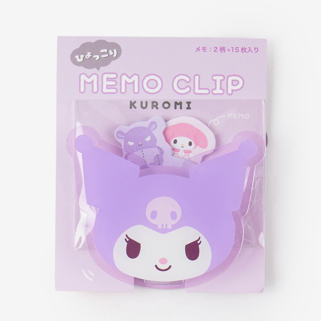 Kuromi Peek-A-Boo Memo Pad & Clip Stand