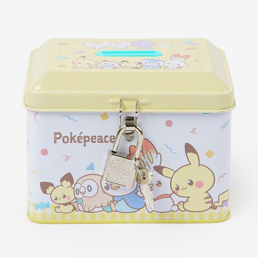 Pokémon Pokepeace Lockable Tin Bank