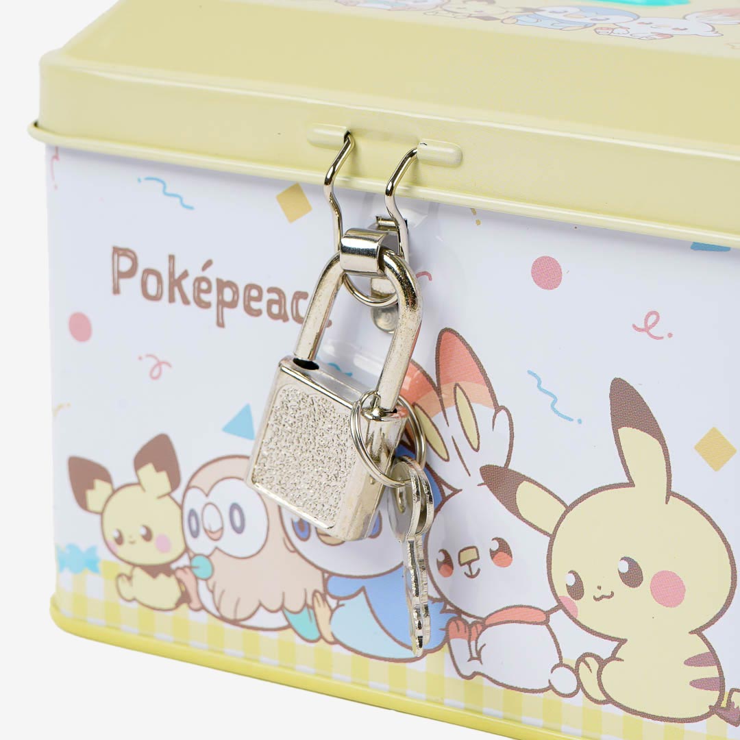 Pokémon Pokepeace Lockable Tin Bank