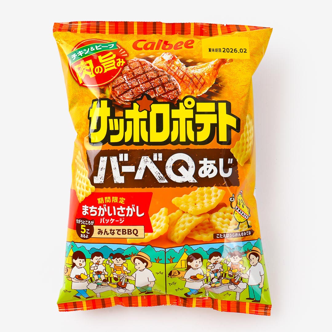 Calbee Sapporo Potato BBQ Chips  - Big Chicken & Beef