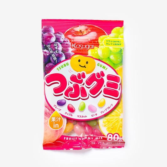Kasugai Tsubu Gummy Candy - Assorted Fruit Mix