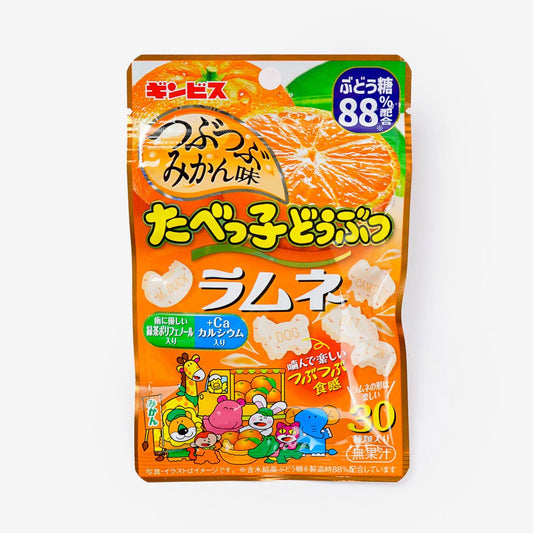 Ginbis Tabekko Animal Ramune Candy - Tsubu Mikan