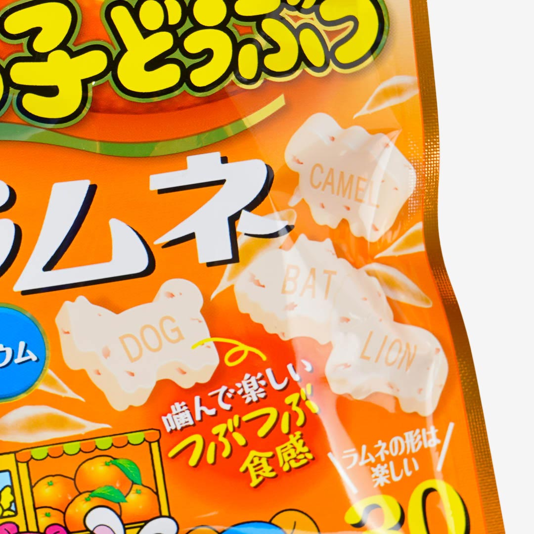 Ginbis Tabekko Animal Ramune Candy - Tsubu Mikan