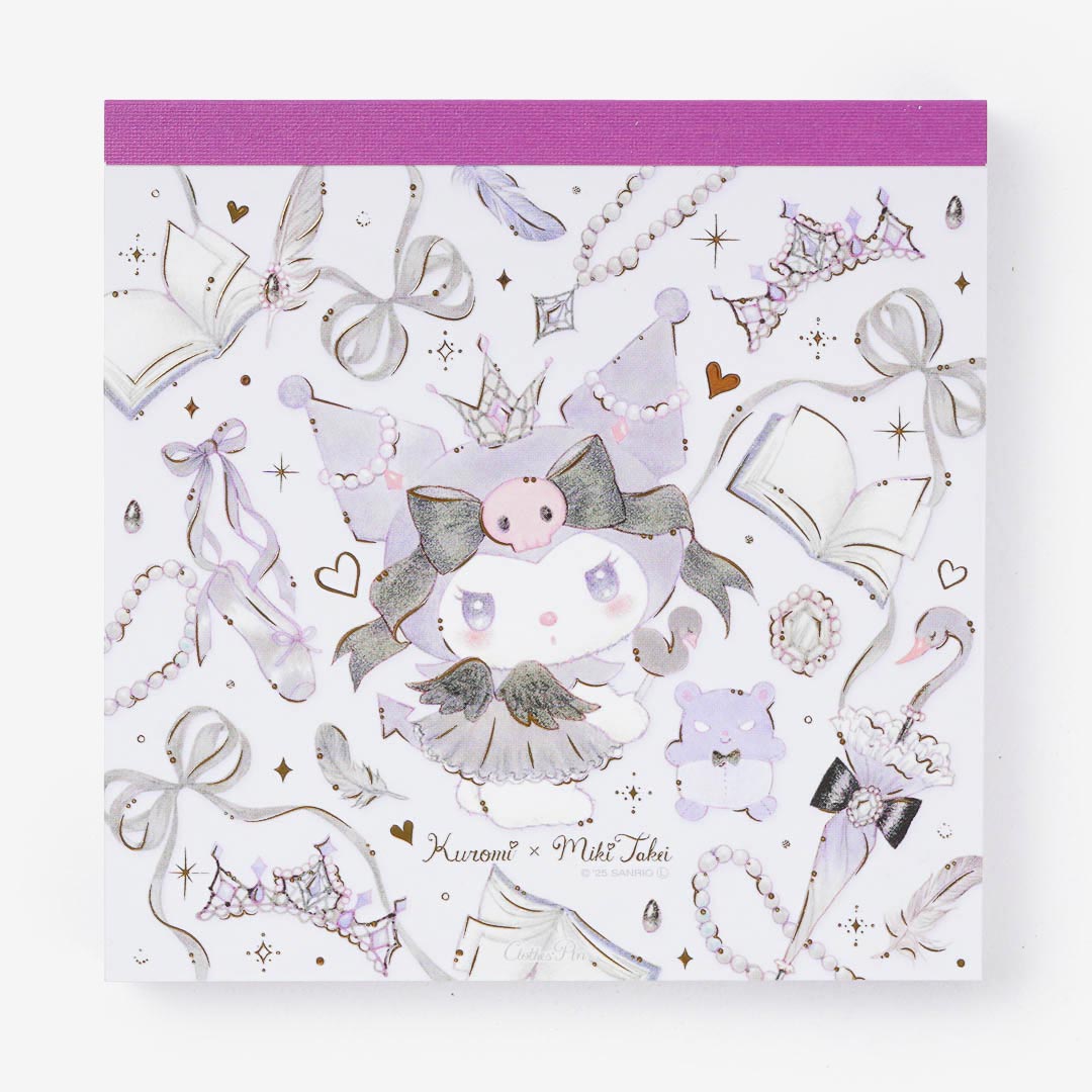 Miki Takei x Sanrio Kuromi Black Swan Memo Pad