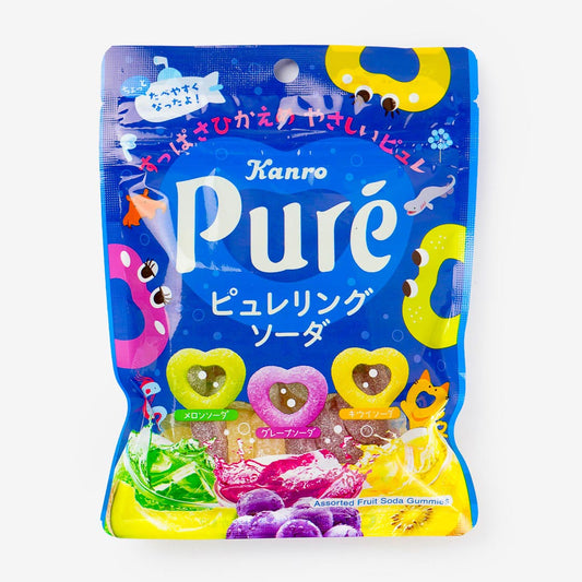Kanro Pure Ring Gummy - Assorted Fruit Soda