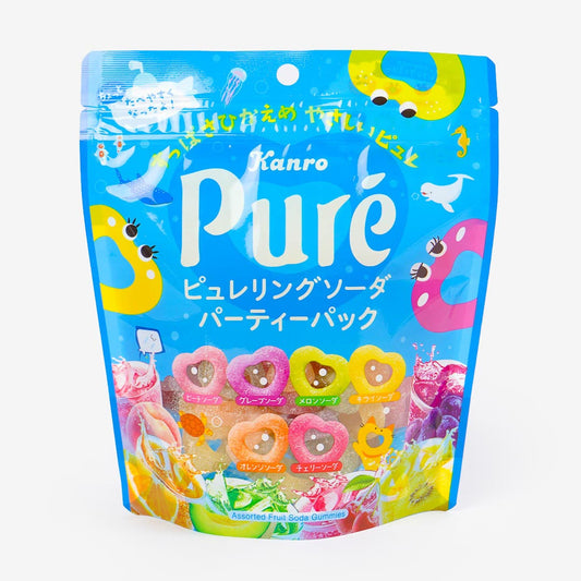 Kanro Pure Ring Gummy Party Pack - Soda