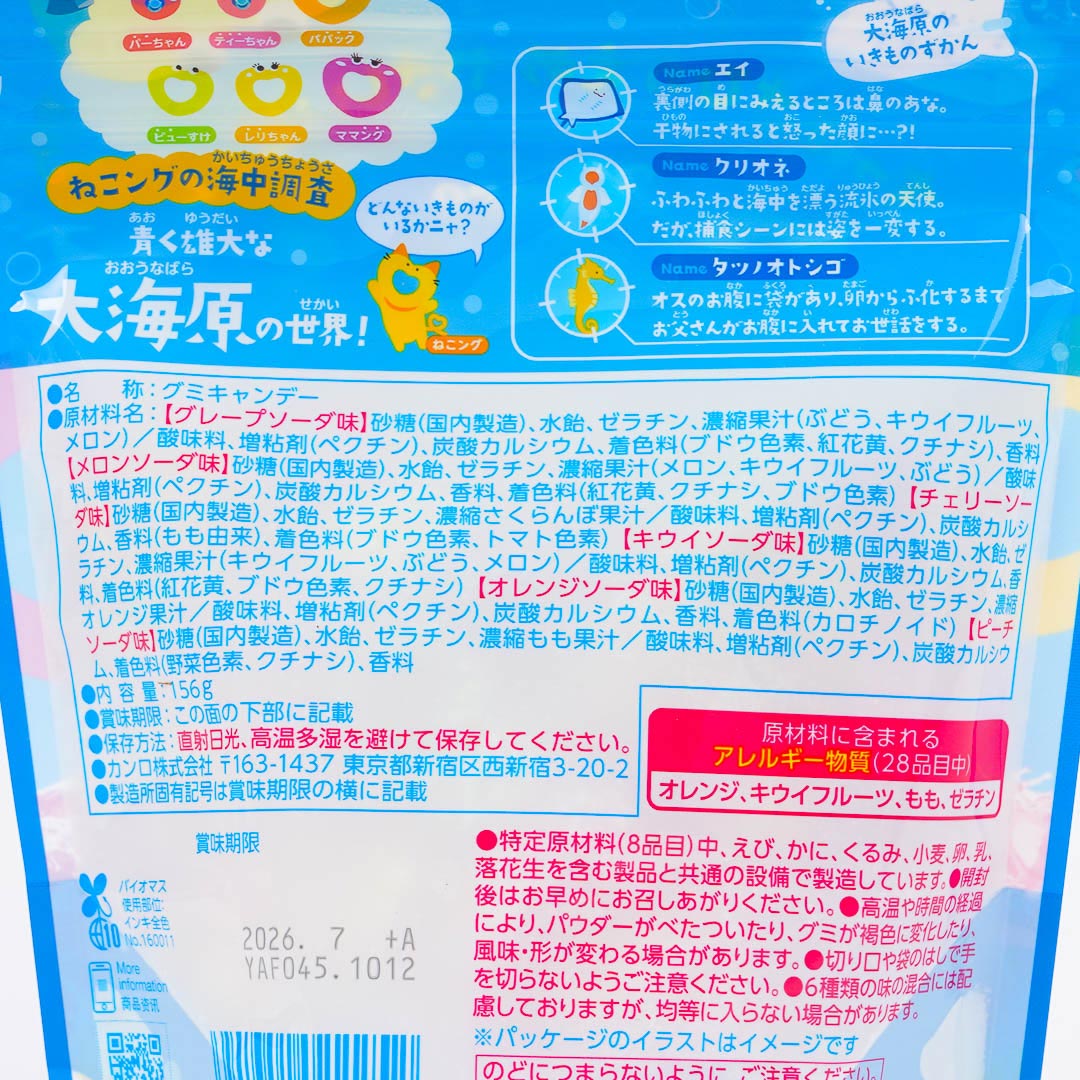 Kanro Puré Ring Gummy Party Pack - Soda