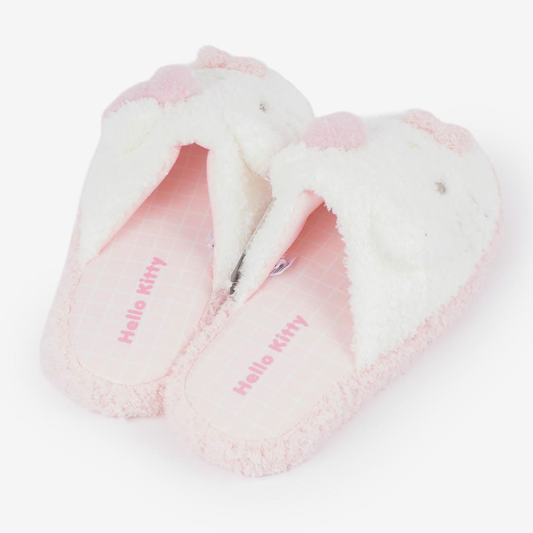 Hello Kitty Fuzzy Face Slippers