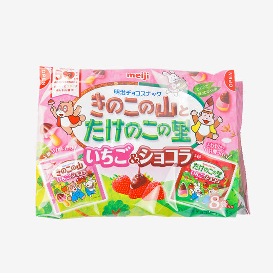 Kinoko no Yama x Takenoko no Sato Strawberry & Chocolate Biscuit Pack