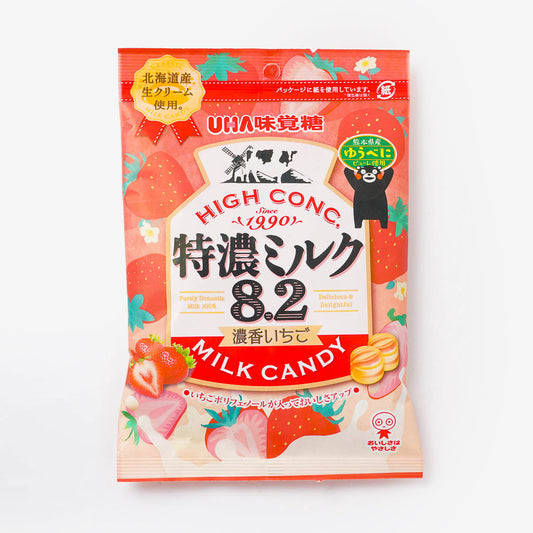 UHA Tokuno Milk 8.2 High Concentrated Candy - Strawberry