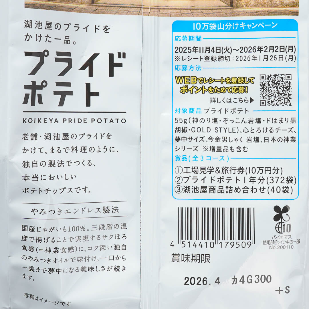 Koikeya Pride Potato Chips - Melty Cheese