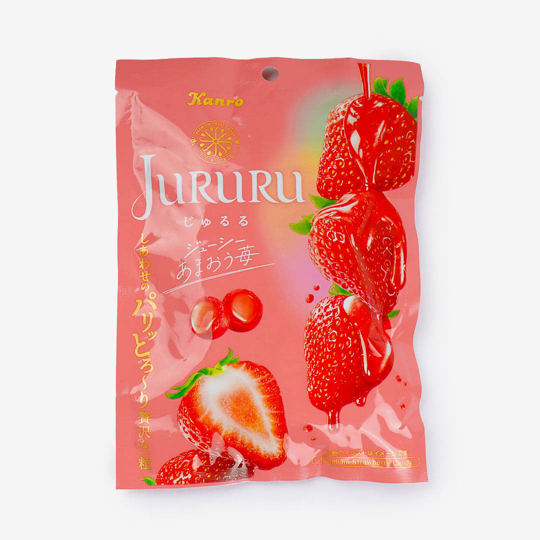 Kanro Jururu Premium Candy - Amaou Strawberry