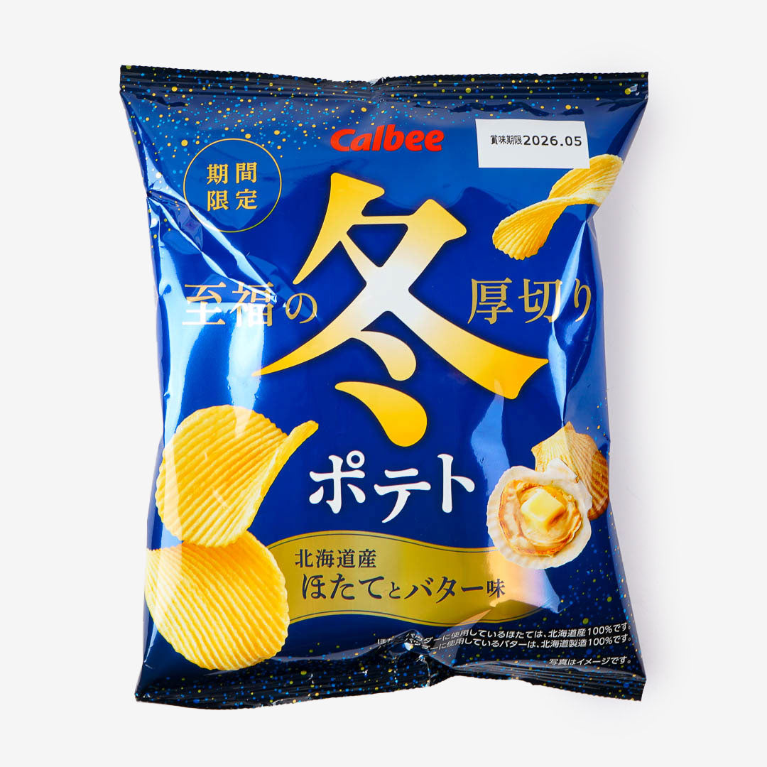 Calbee Winter Potato Chips - Hokkaido Scallop and Butter