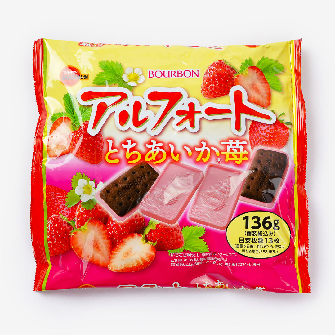 Bourbon Alfort Chocolate Biscuits - Tochiaika Strawberry