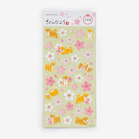 Shiba Inu Sakura Stickers