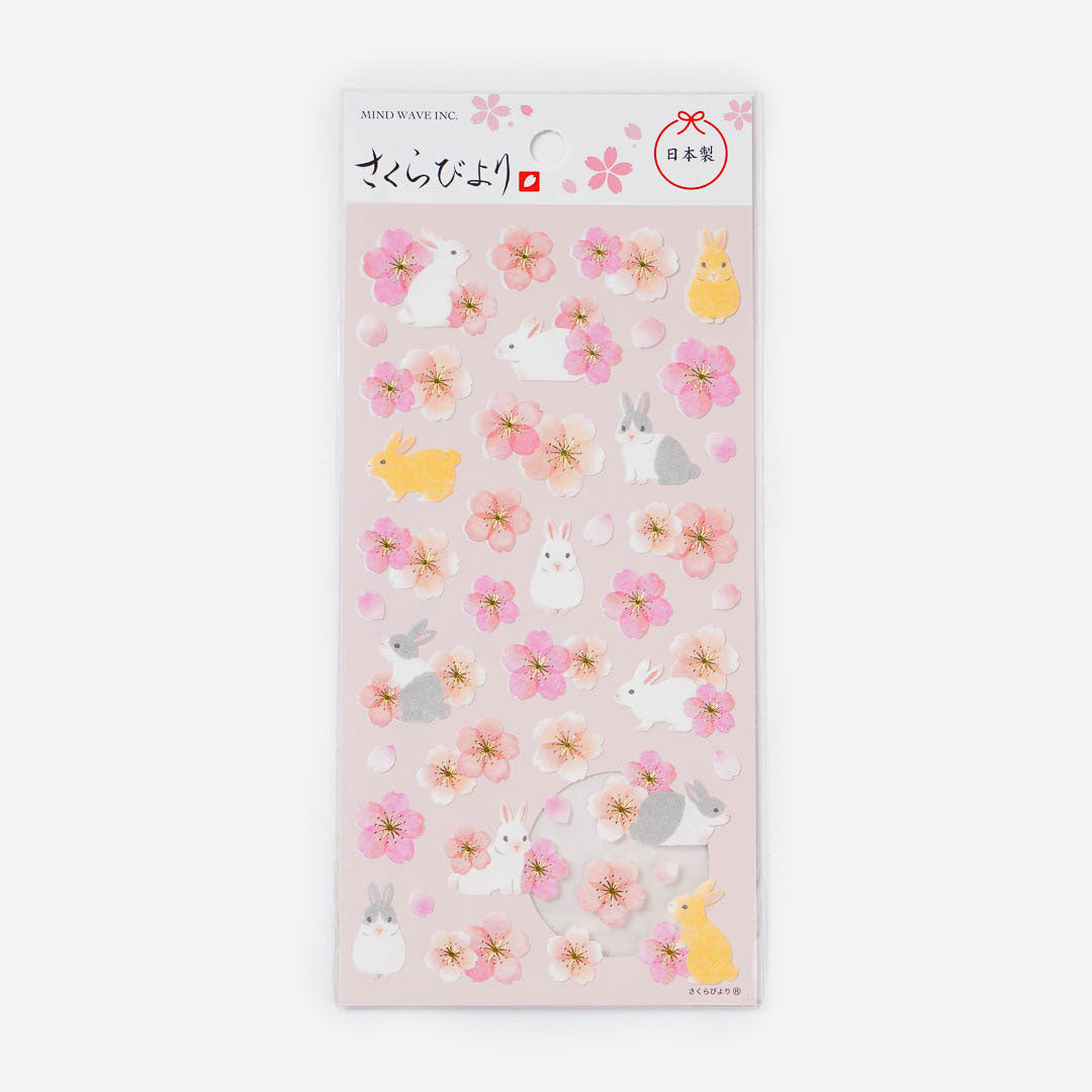 Lovely Rabbit Sakura Stickers
