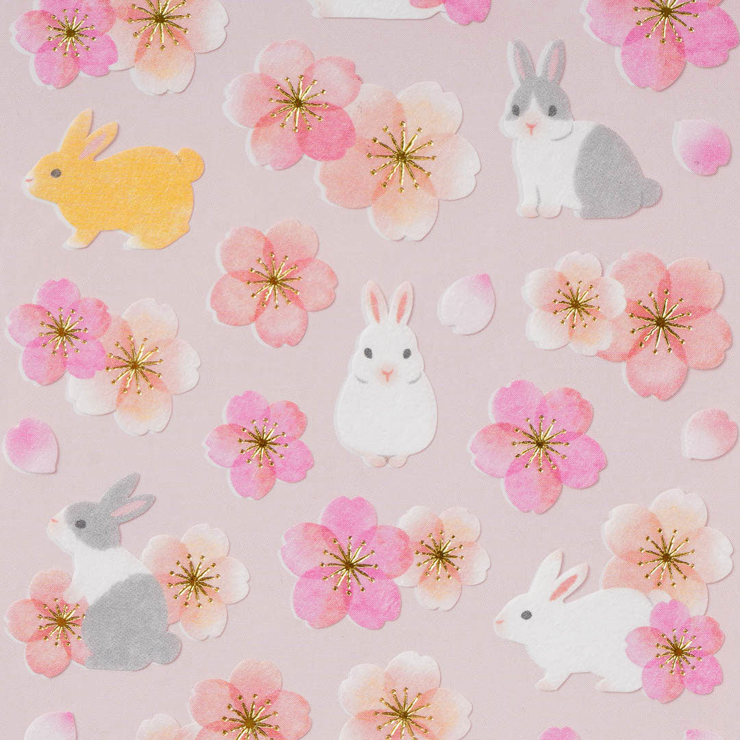 Lovely Rabbit Sakura Stickers