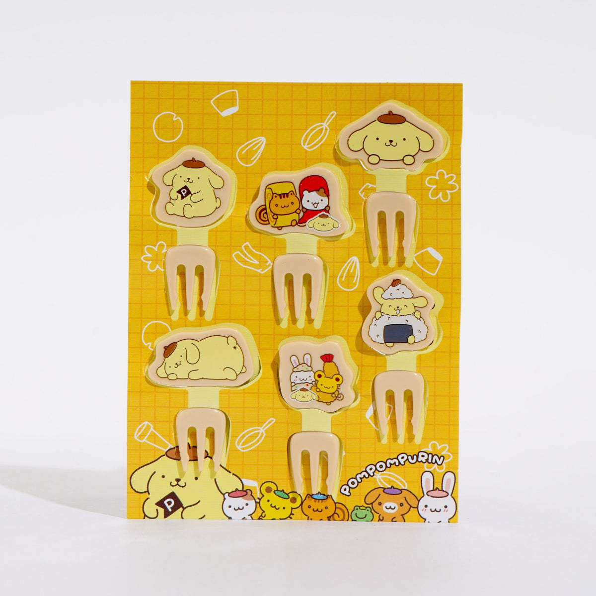 Pompompurin Food Picks - 6 Pieces
