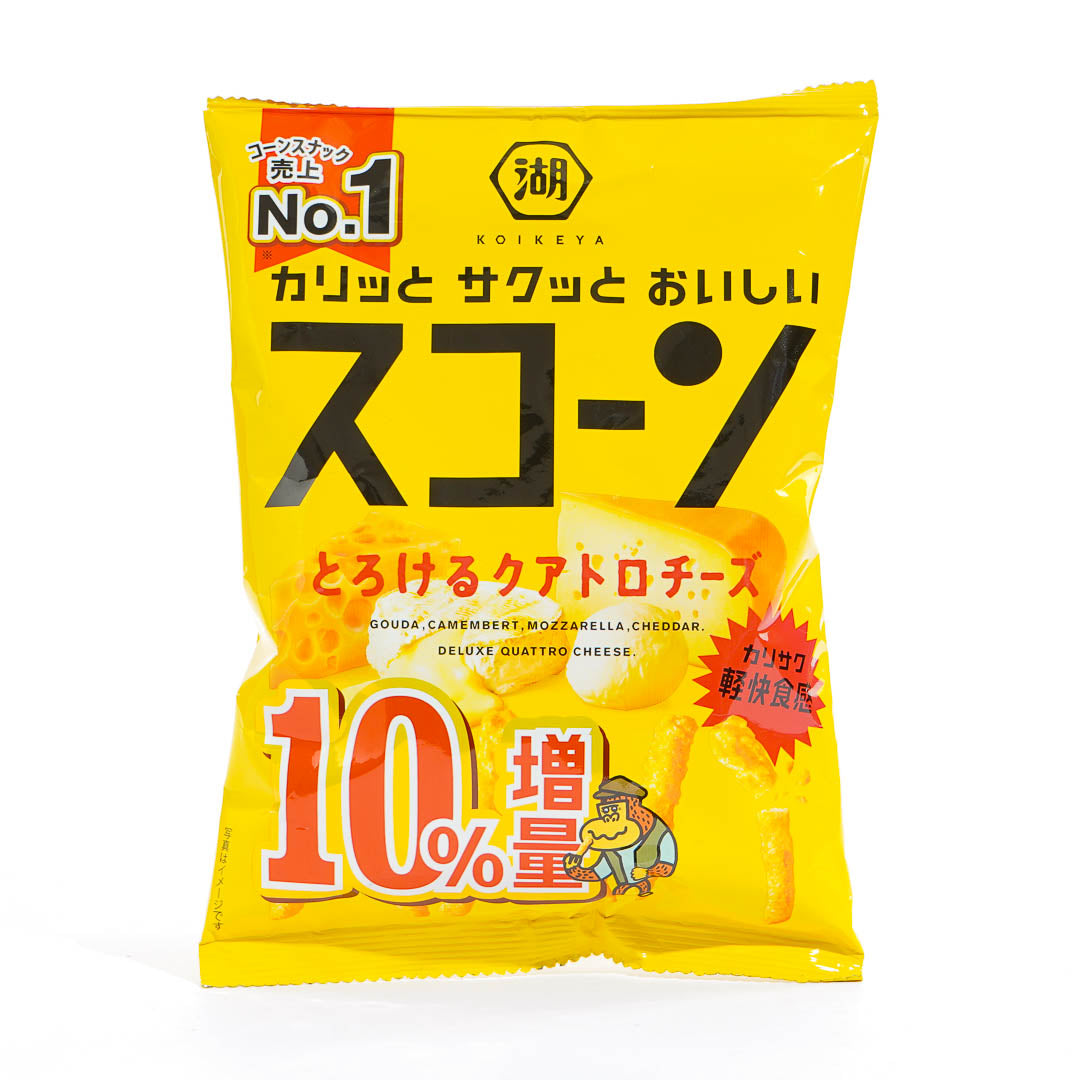 Koikeya Scone Corn Snacks - Melting Quattro Cheese