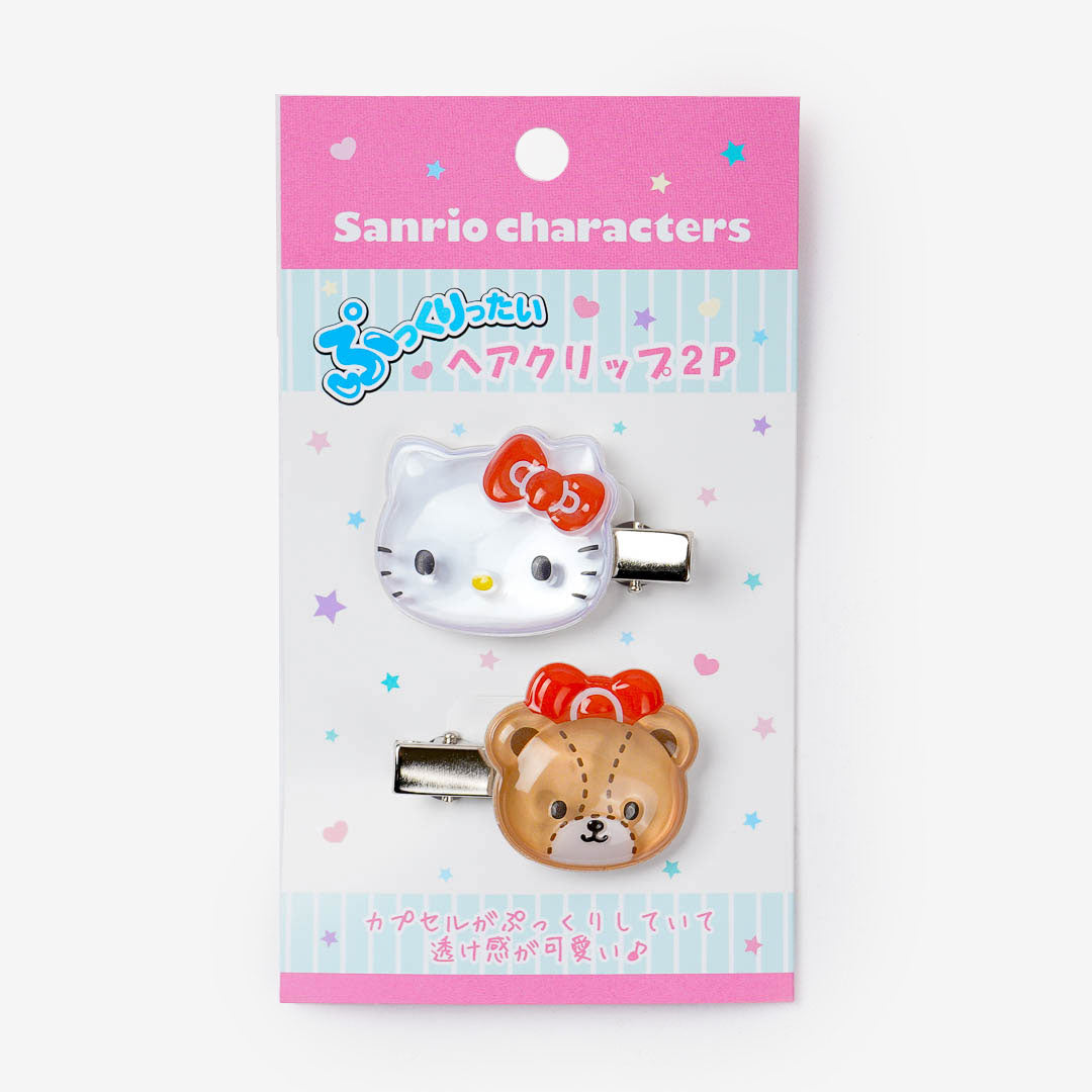 Hello Kitty & Tiny Chum 3D Hair Clip Set - 2 Pcs