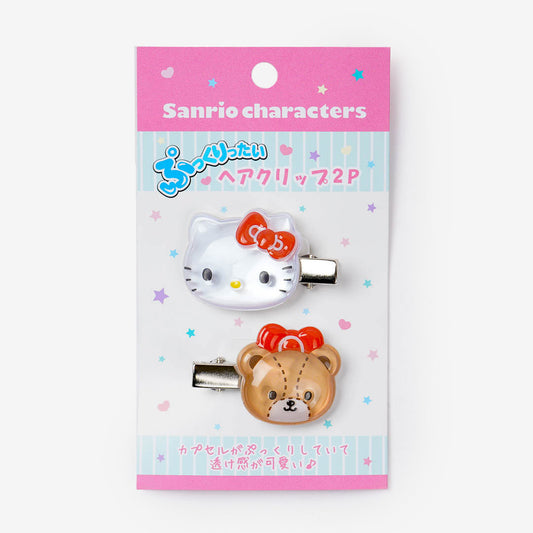 Hello Kitty & Tiny Chum 3D Hair Clip Set - 2 Pcs