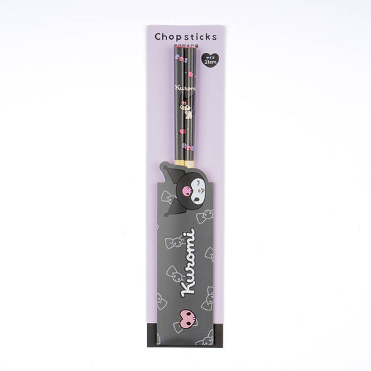 Kuromi Purple Bow Bamboo Chopsticks