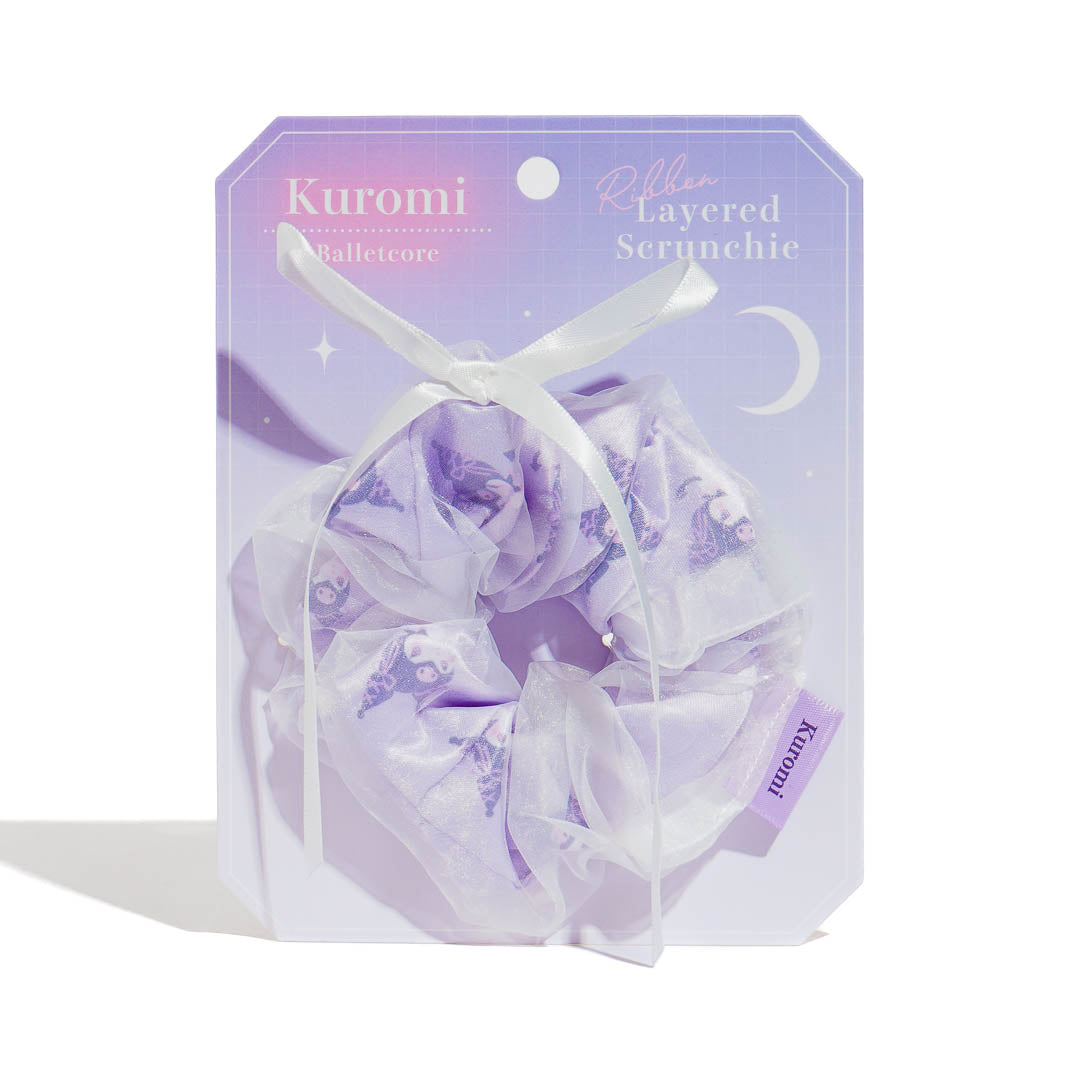 Kuromi Ballet Core Ribbon Scrunchie