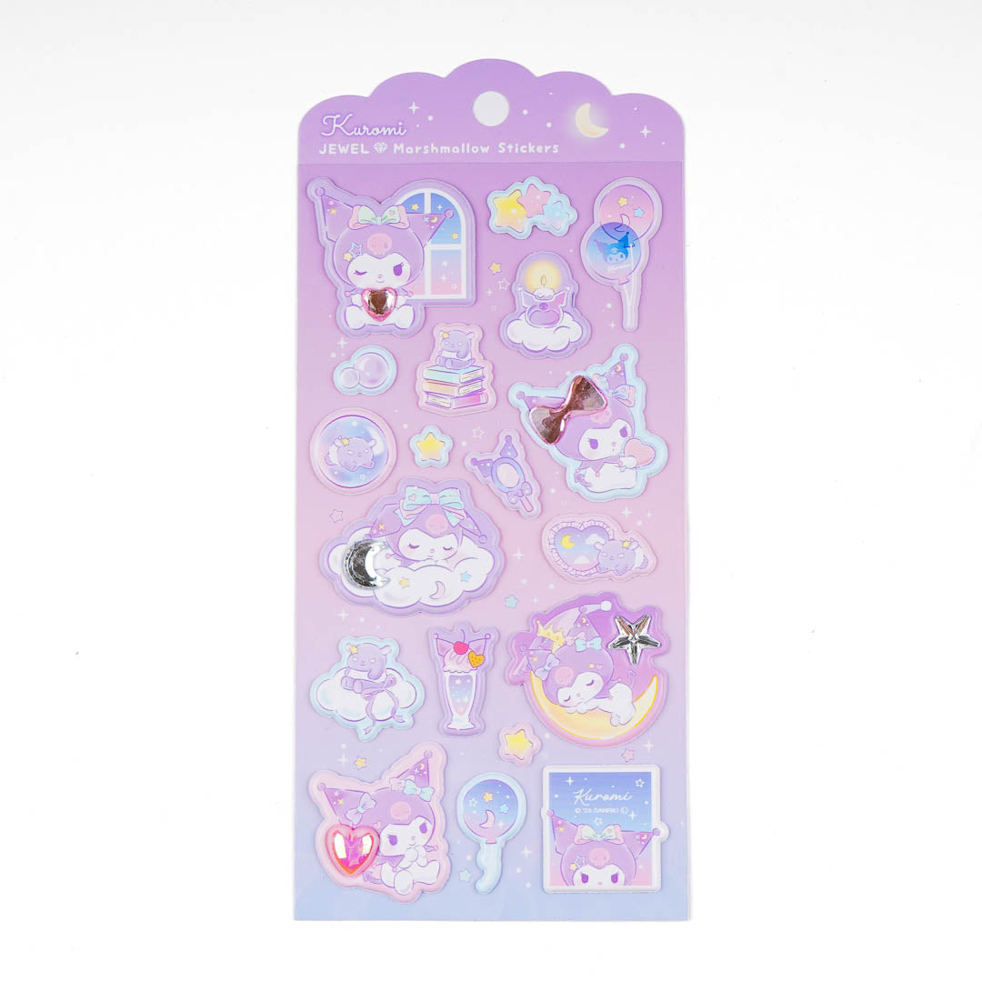 Kuromi Sleepy Jewel Marshmallow Stickers