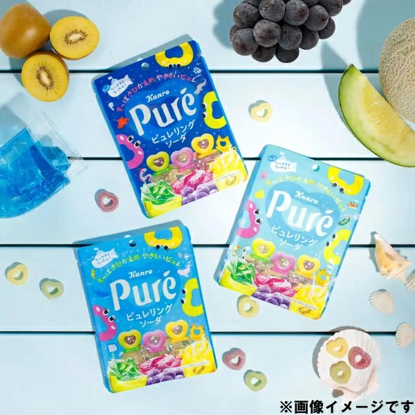 Kanro Puré Ring Gummy - Assorted Fruit Soda