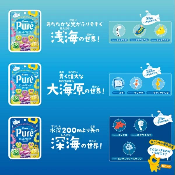 Kanro Puré Ring Gummy - Assorted Fruit Soda