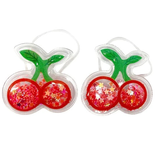 Sparkly Cherry Hair Ties