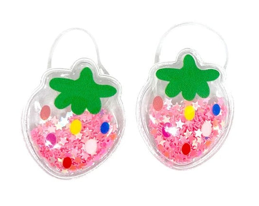 Sparkly Strawberry Hair Ties