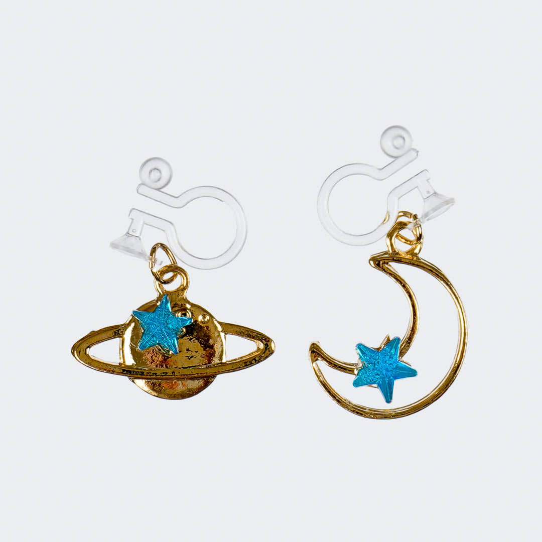 Paris Kid’s Celestial Clip-On Earrings - Planet & Moon