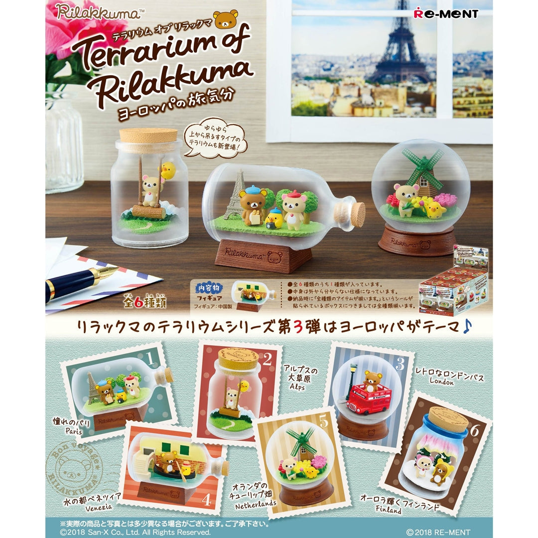 Re-Ment Terrarium of Rilakkuma Traveling in Europe