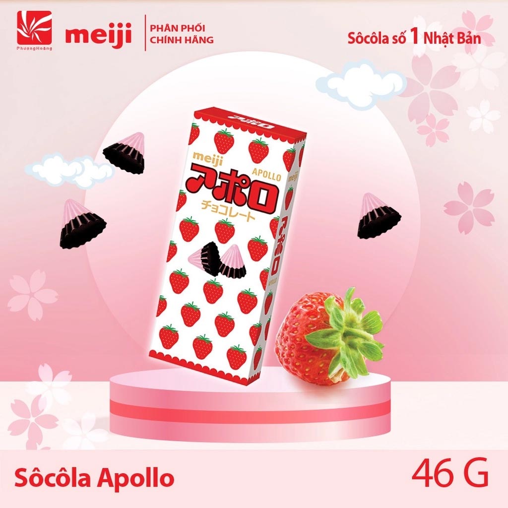 Meiji Apollo Strawberry Chocolate