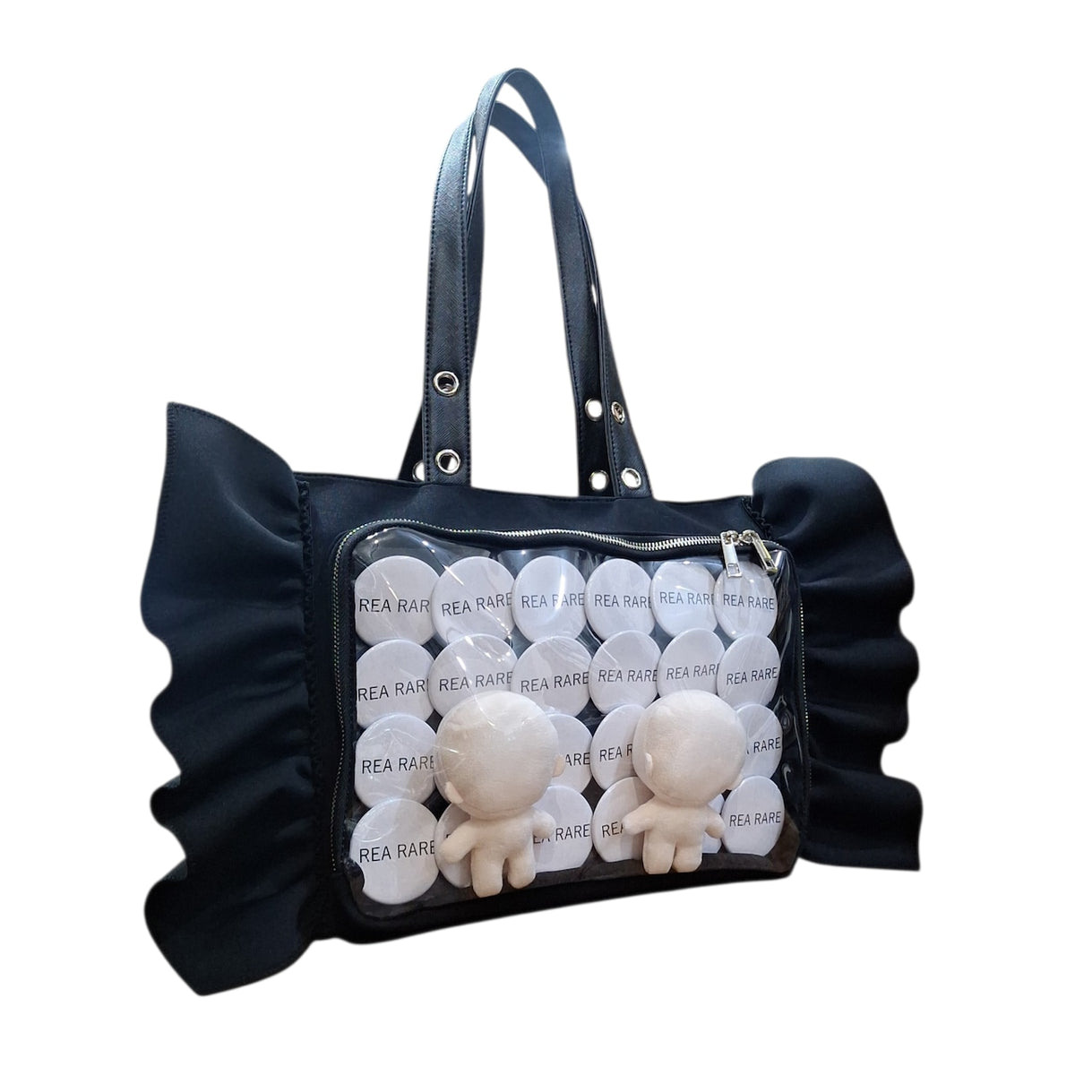 PRE-ORDER  | Rea Rare Ruffle Plushie Bag - Black Silver