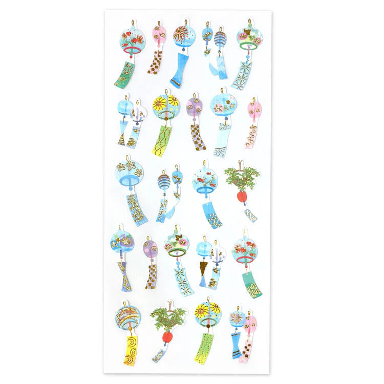 Japanese Summer Wind Chime Stickers