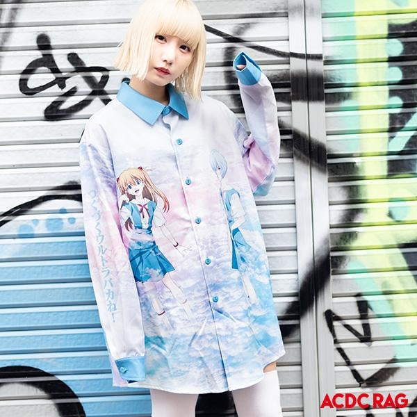 ACDC Rag Evagelion Rei & Asuka Shirt