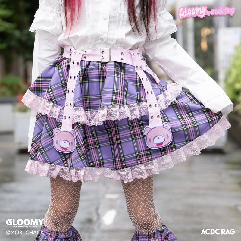 ACDC Rag Pastel Gloomy Bear Belt Skirt