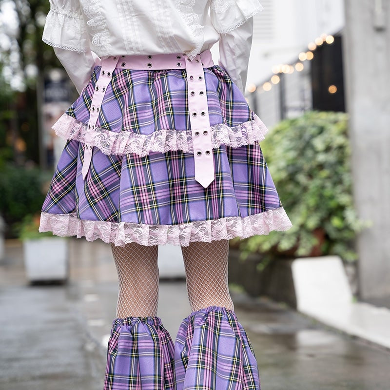 ACDC Rag Pastel Gloomy Bear Belt Skirt