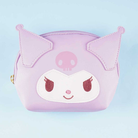 Kuromi Lilac Oval Faux Leather Pouch