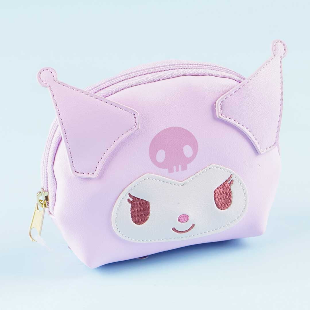 Kuromi Lilac Oval Faux Leather Pouch